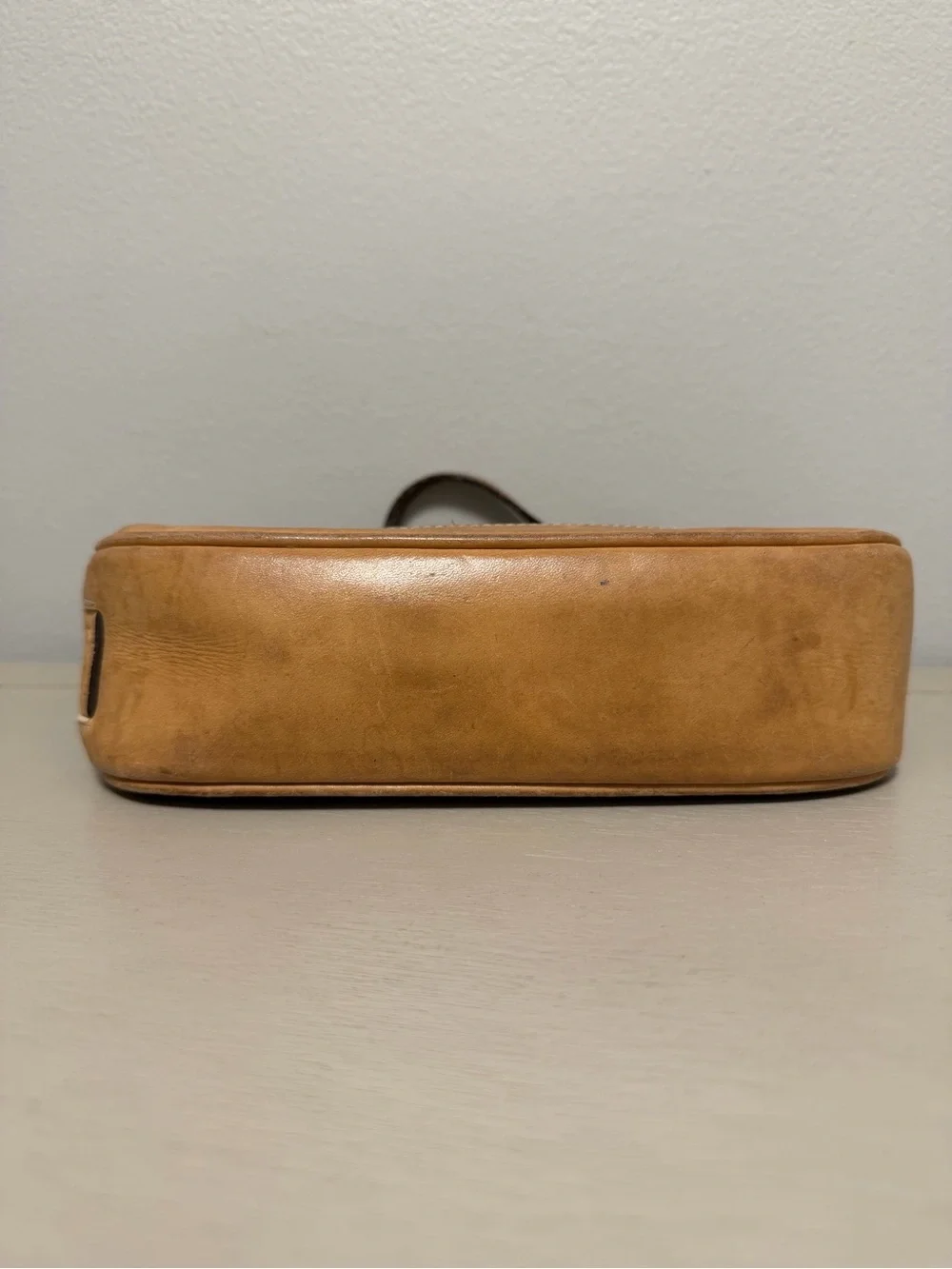 Vintage COACH Signature Canvas Demi Pouch Bag 6094 Brown Tan w/ Dust Bag